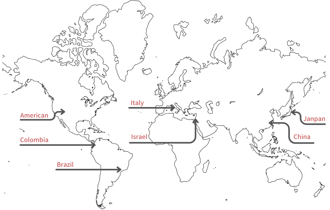 Countries of customer distribution 2024 spiral mixer